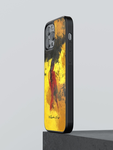 

macmerise Yellow & Red Lady in Red Design iPhone 12 Pro Max Bumper Phone Back Case