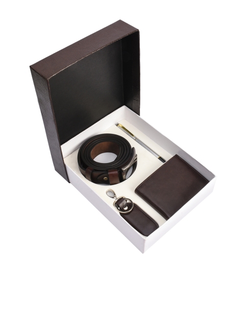

BuckleUp Men Brown Accessory Gift Set