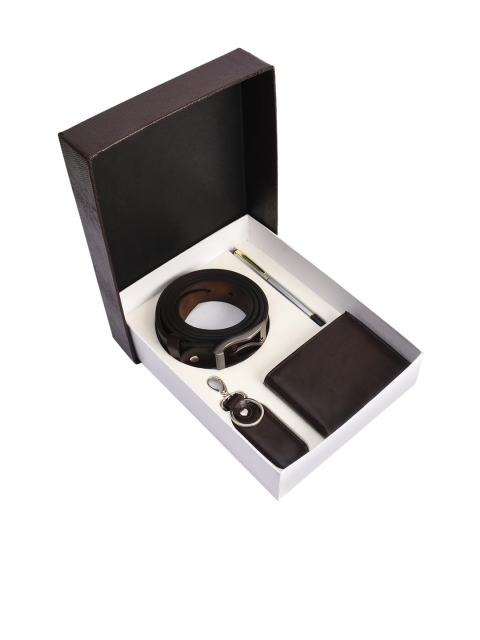 

BuckleUp Men Brown Accessory Gift Set