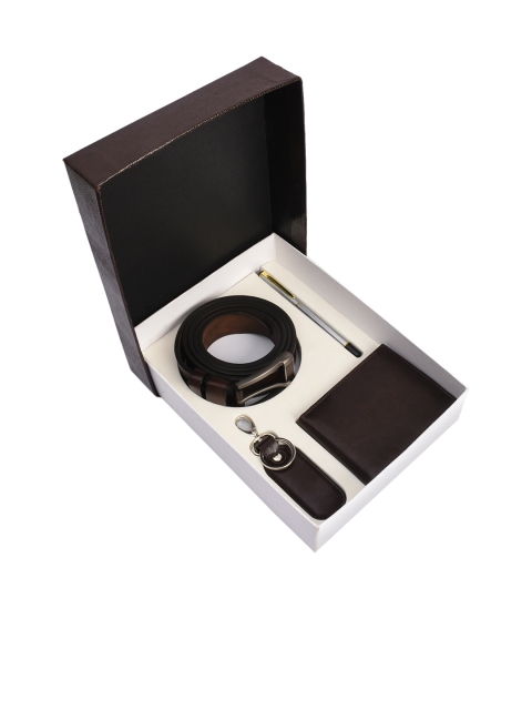 

BuckleUp Men Brown Accessory Gift Set