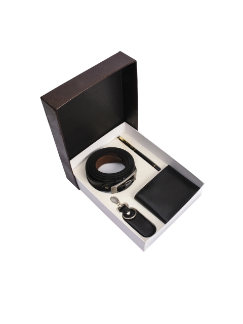 

BuckleUp Men Black Accessory Gift Set