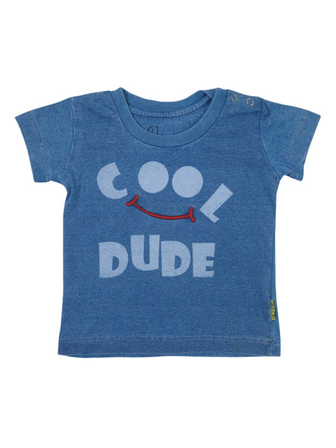 

Gini and Jony Boys Blue Printed Round Neck T-shirt