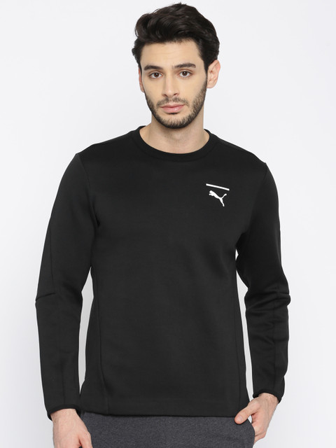 

Puma Men Black Solid Sweatshirt