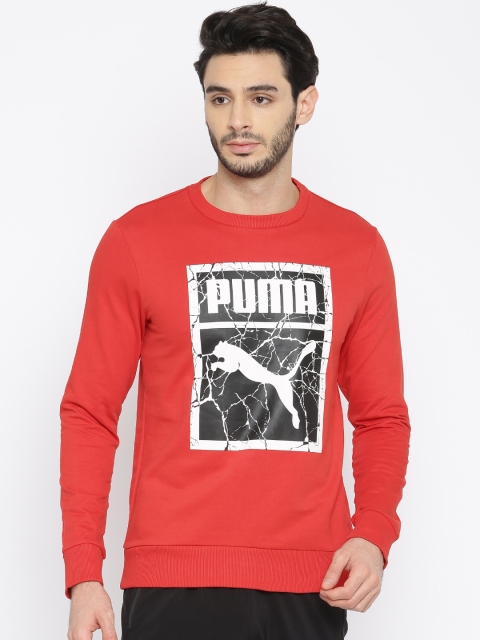 

Puma Men Red Printed Sweatshirt