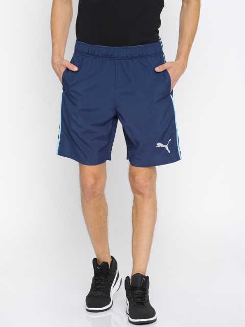 

Puma Men Blue Solid Regular Fit Essential Sports Shorts