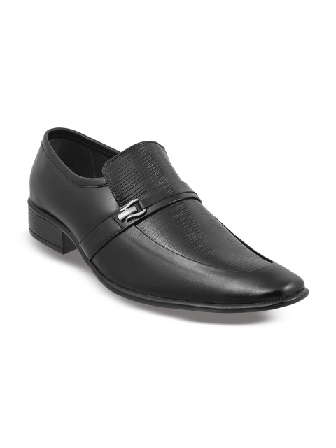 

Metro Men Black Formal Slip-On Leather Shoes