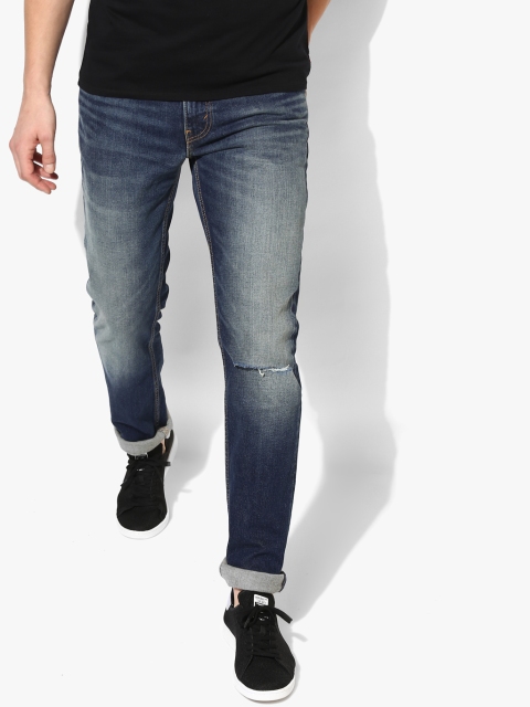 

Levis Men Navy Mid-Rise Clean Look Stretchable Jeans 511, Navy blue