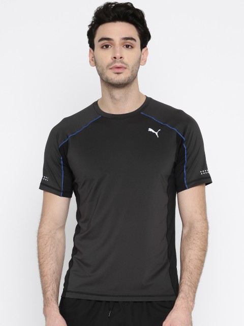 

Puma Men Charcoal Grey Slim Fit Round Neck T-shirt