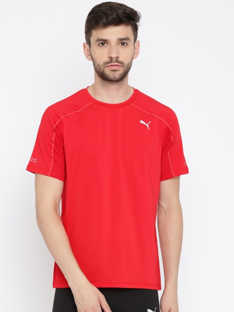 

Puma Men Red Solid Round Neck Speed S/S T-shirt