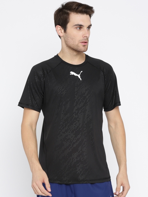 

Puma Men Black Solid Round Neck VENT SS T-shirt