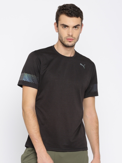 

Puma Men Black Round Neck Slim Fit NightcatT-shirt