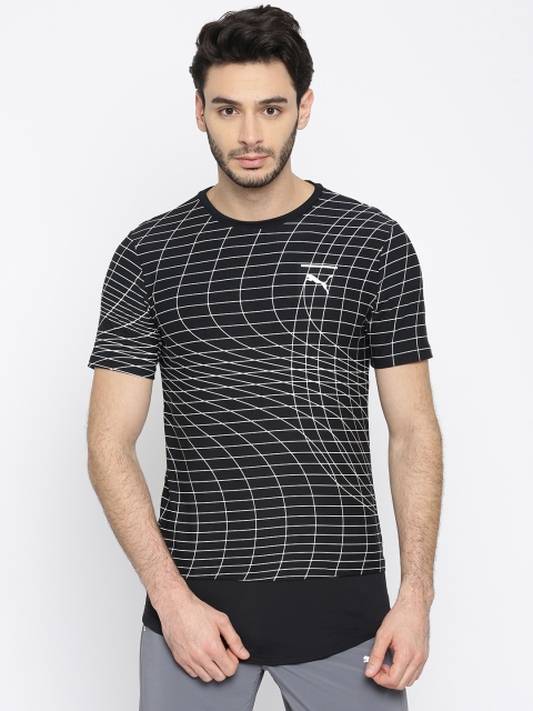 

Puma Men Black Printed Round Neck Evo Long T-shirt