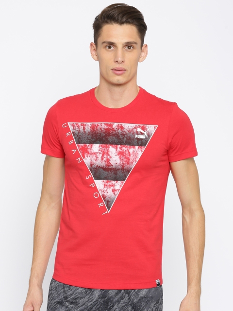 

Puma Men Red Printed Brand Plus T-shirt