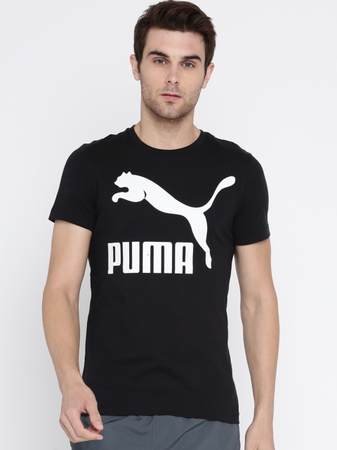

Puma Men Black Printed Archive Logo Pure Cotton T-shirt