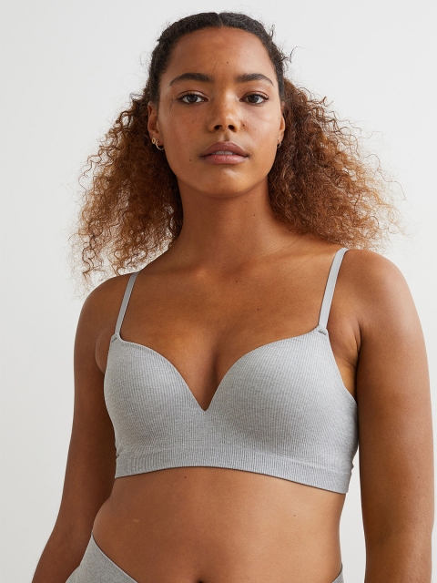 

H&M Women Seamless super push-up bra, Grey