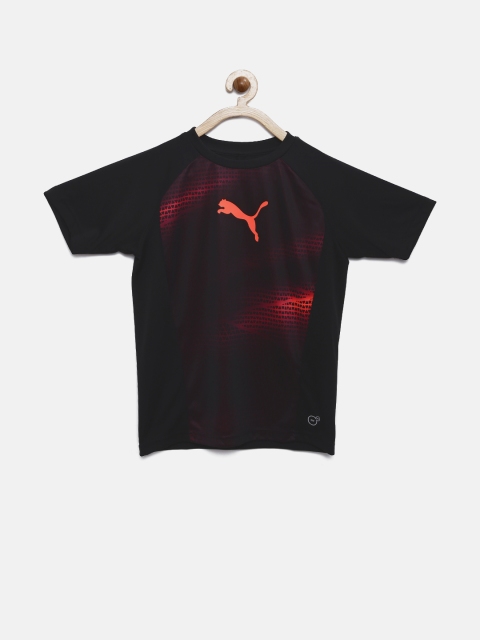 

Puma Boys Black Printed Sports T-shirt