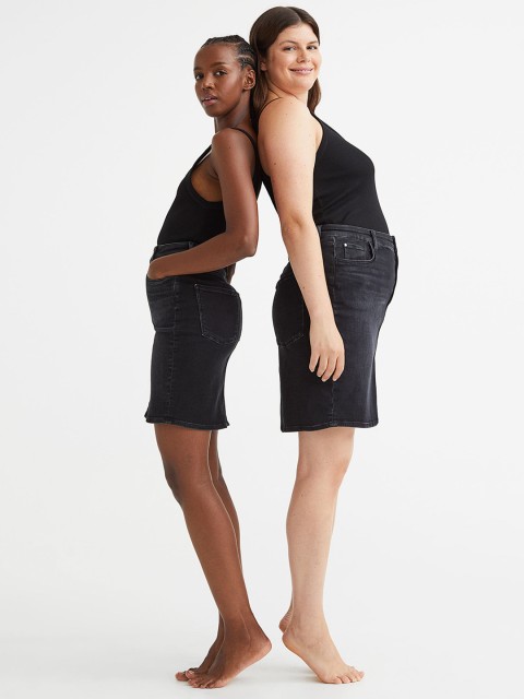 

H&M Women Black True To You Denim Skirt