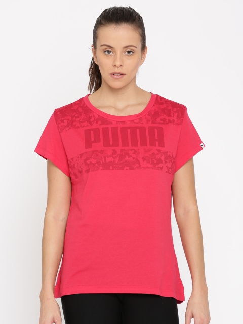 

Puma Women Pink Printed Round Neck ENERGIZED Fashion Tee T-shirt
