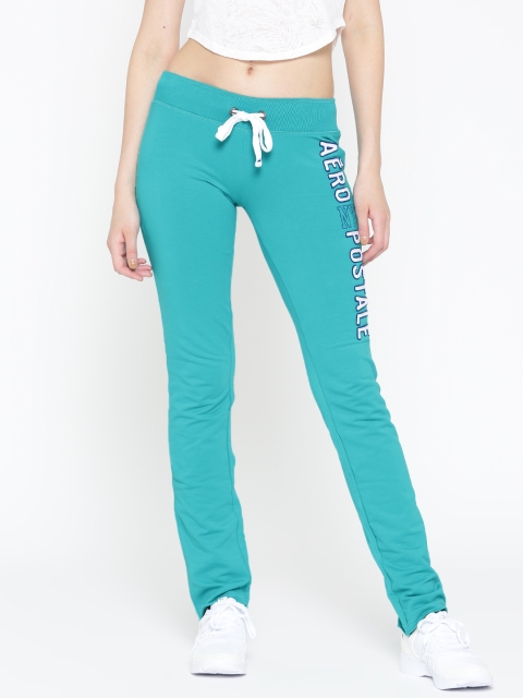 

Aeropostale Turquoise Blue Applique Detail Track Pants