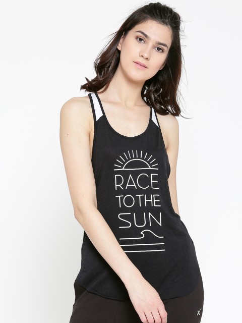

Aeropostale Women Black Printed Tank Top