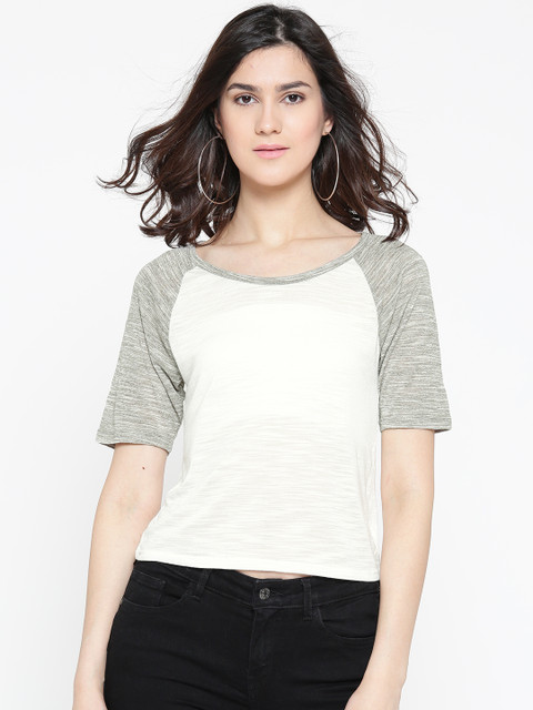 

Aeropostale Women White Boxy Top