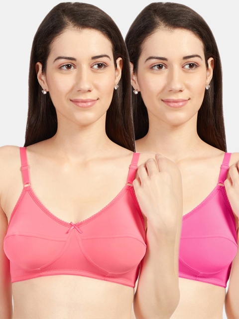 

Sonari Pack Of 2 Coral & Pink Non-Padded Bra