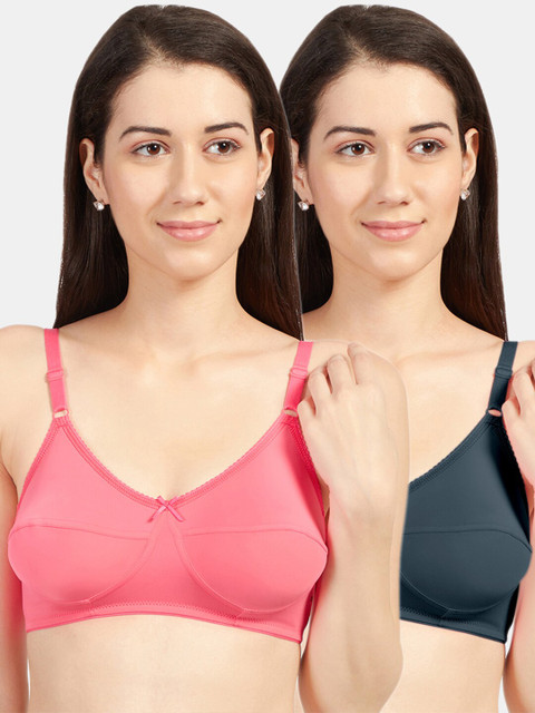 

Sonari Pack Of 2 Coral & Grey Non-Padded Bra