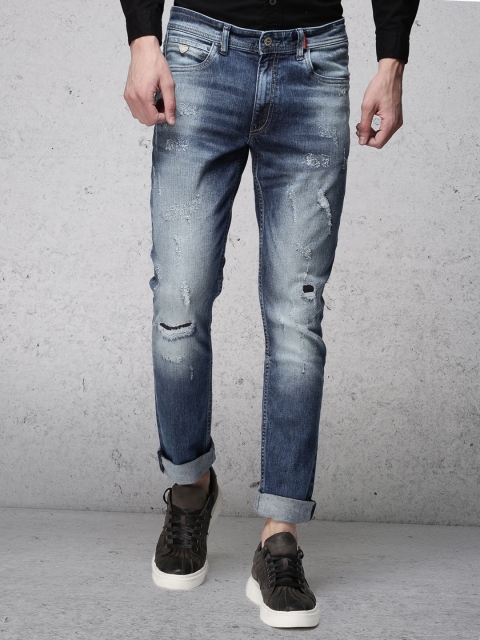 

Ecko Unltd Men Blue Slim Fit Mid-Rise Mildly Distressed Stretchable Jeans