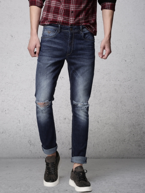

Ecko Unltd Men Blue Super Slim Fit Mid-Rise Mildly Distressed Stretchable Jeans