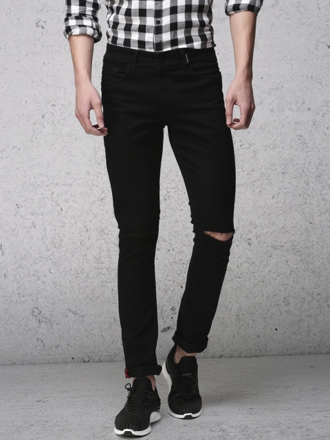 

Ecko Unltd Men Black Slim Fit Low-Rise Slash Knee Stretchable Jeans