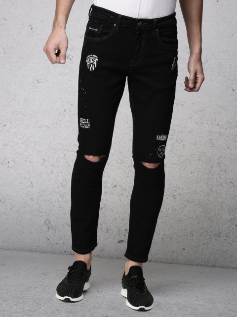 

Ecko Unltd Men Black Slim Fit Mid-Rise Slash Knee Stretchable Jeans