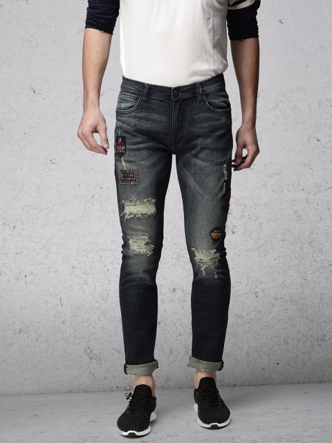 

Ecko Unltd Men Blue Slim Fit Mid-Rise Mildly Distressed Stretchable Jeans