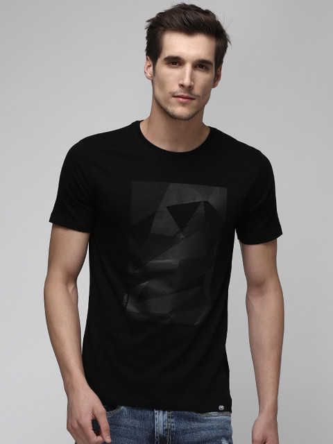

Ecko Unltd Men Black Printed Round Neck T-shirt