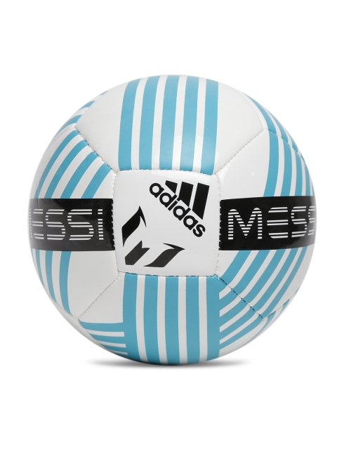 

ADIDAS White & Blue Messi Mini GLI Printed Football