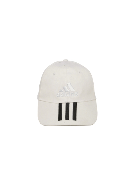 

ADIDAS Unisex White 6 Panel 3 Stripes COTTON Cap
