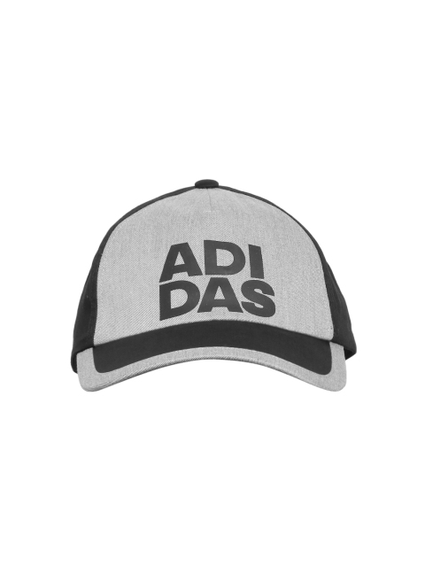 

ADIDAS Unisex Grey Melange & Black LK Graphic Printed Cap