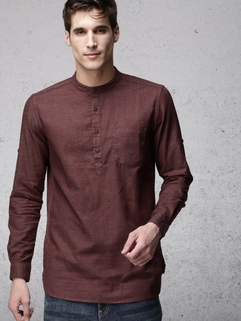 

Ecko Unltd Men Maroon Regular Fit Solid Casual Shirt