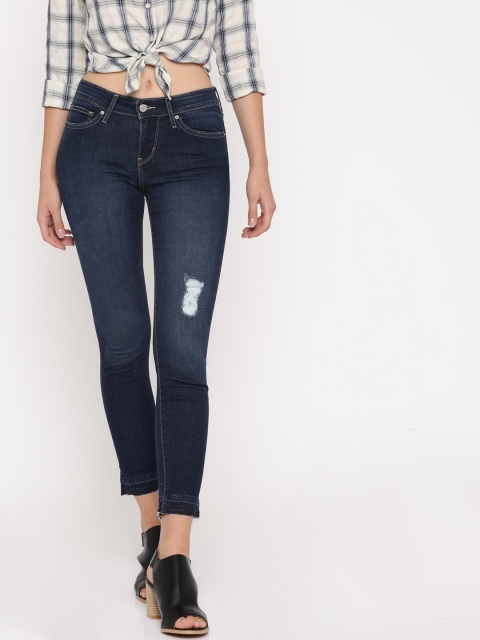 

Levis 711 Women Blue Skinny Fit High-Rise Mildly Distressed Stretchable Jeans
