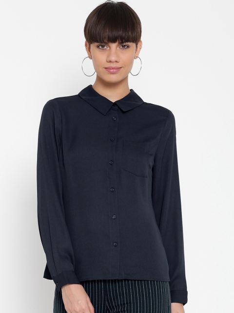 

Marks & Spencer Women Navy Solid Casual Shirt, Navy blue