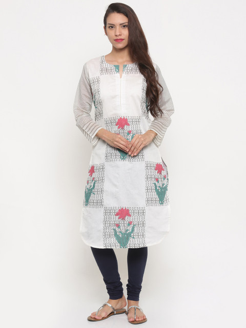 

Soch Women Off-White Printed A-Line Kurta