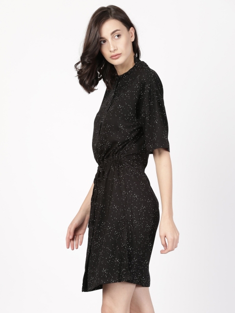 

ether Women Black Printed Shirt Dress