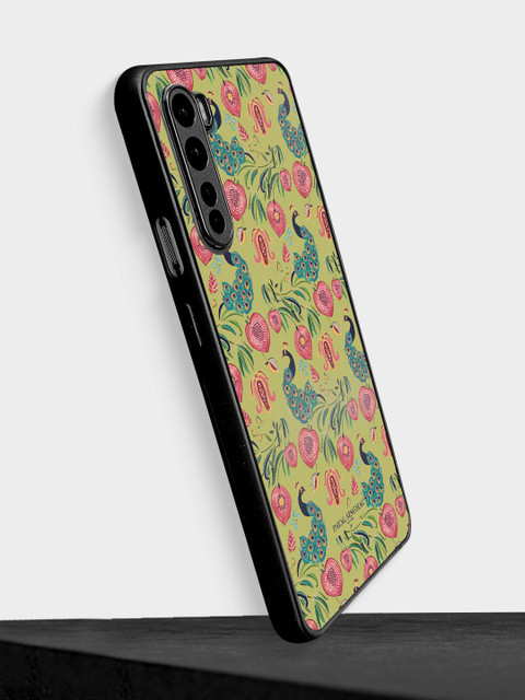 

macmerise Olive & Pink Payal Singhal Anaar and Mor Design OnePlus Nord Back Case