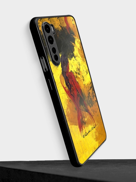 

macmerise Yellow & Red Lady in Red Design OnePlus Nord Back Case