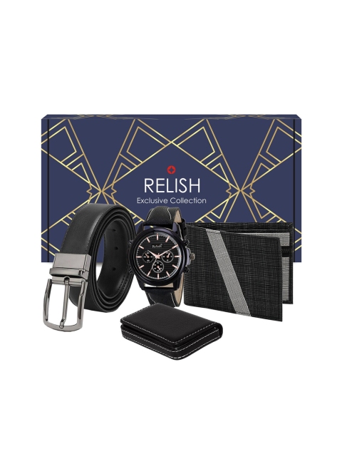 

Relish Men Black Solid Accessory Gift Set