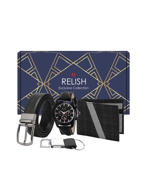 

Relish Men Black Solid Accessory Gift Set