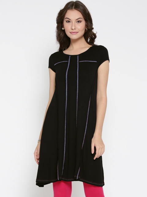 

Global Desi Black A-Line Tunic