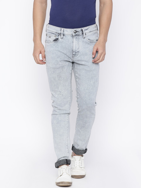 

Ed Hardy Men Grey Super Slim Fit Mid-Rise Clean Look Stretchable Jeans