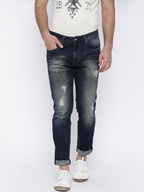 

Ed Hardy Men Blue Slim Fit Mid-Rise Mildly Distressed Stretchable Jeans