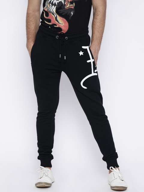 

Ed Hardy Black Printed Joggers