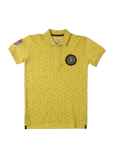 

Palm Tree Boys Yellow Printed Polo Collar T-shirt